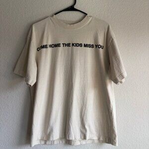 JACK HARLOW “Come Home The Kids Miss You” T-Shirt Sz M Cream Tour Merch Music